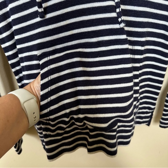 ❤️Gap Octavia navy striped waffle hoodie Small EUC CLEARANCE - Picture 2 of 7